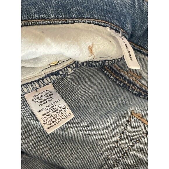 Ann Taylor LOFT Curvy Skinny Jeans Women's 27/4 Blue Mid Rise Distressed - Picture 6 of 6